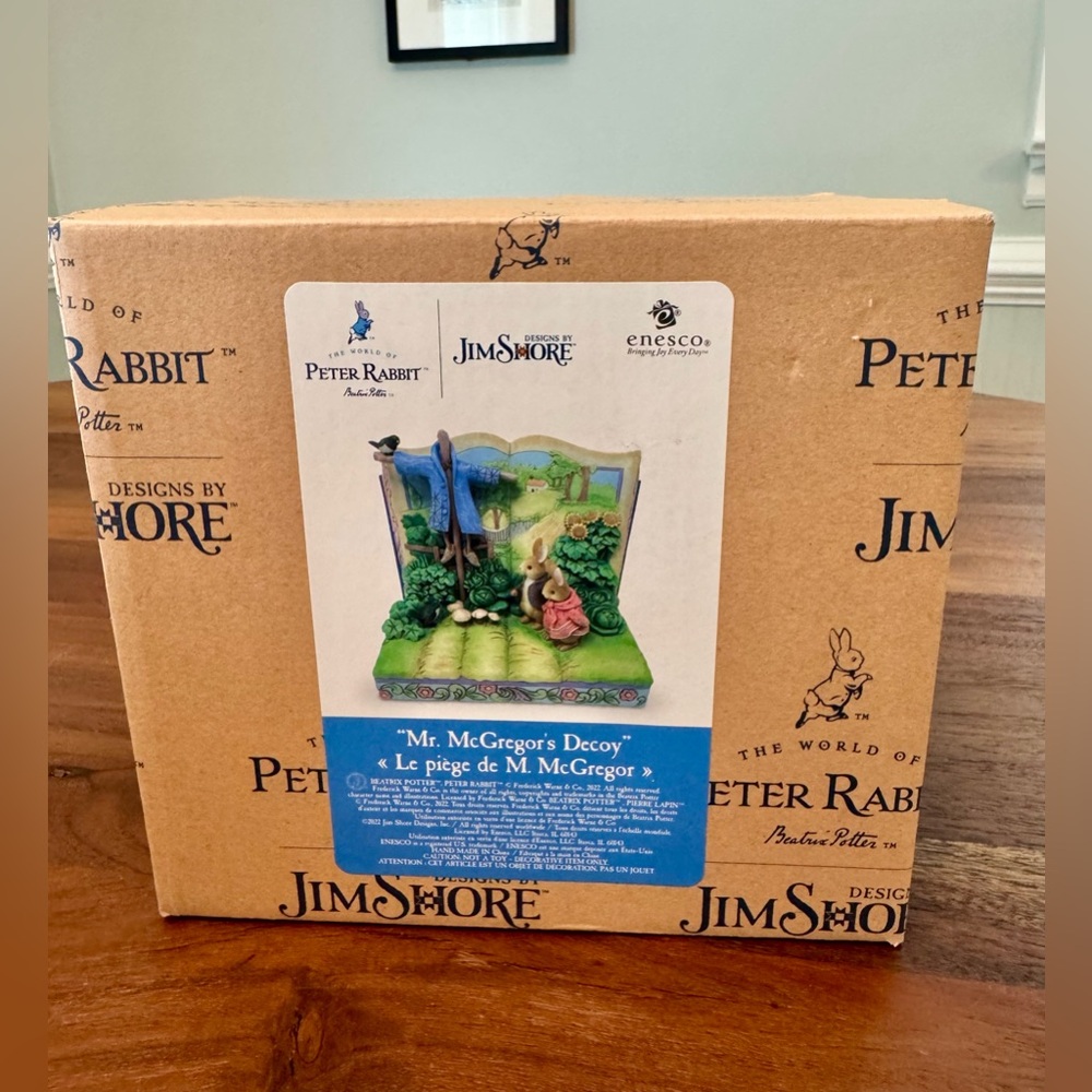 Jim Shore Beatrix Potter Peter Benjamin Scarecrow Storybook Figurine 6012486 NIB